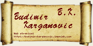Budimir Karganović vizit kartica